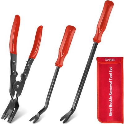 3 Pcs Auto Clip Pliers Set and Fastener Remover,Car  Rivet Removal Pry Tool