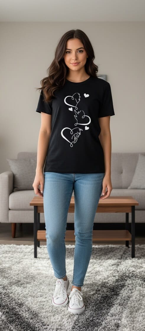 WOMENS T SHIRT LADIES OVERSIZED BAGGY FIT SHORT SLEEVE SLOGAN T-SHIRT TEE TOPS