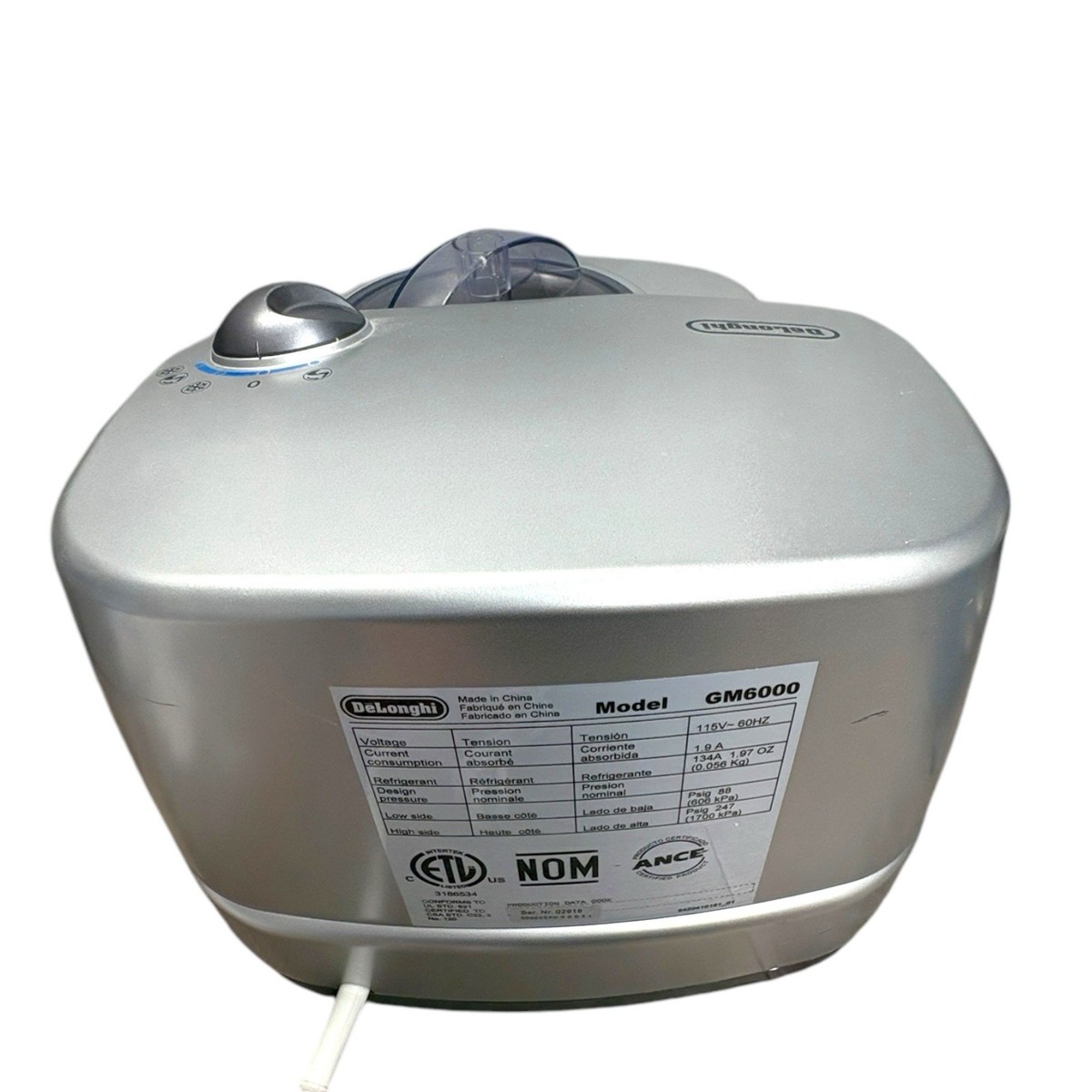 DeLonghi GM6000 Ice Cream & Italian Gelato Maker Self