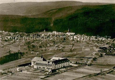 Esthal provincial motherhouse monastery of St Mary aerial photo