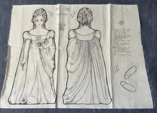 Color (Liquid Embroidery) Cut & Sew Fabric Panel BETSY PATTERSON Doll Rare