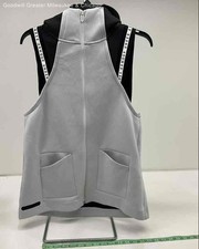 Under Armour Women's Size Small White  Black Sleeveless Athletic Hoodie NWT 