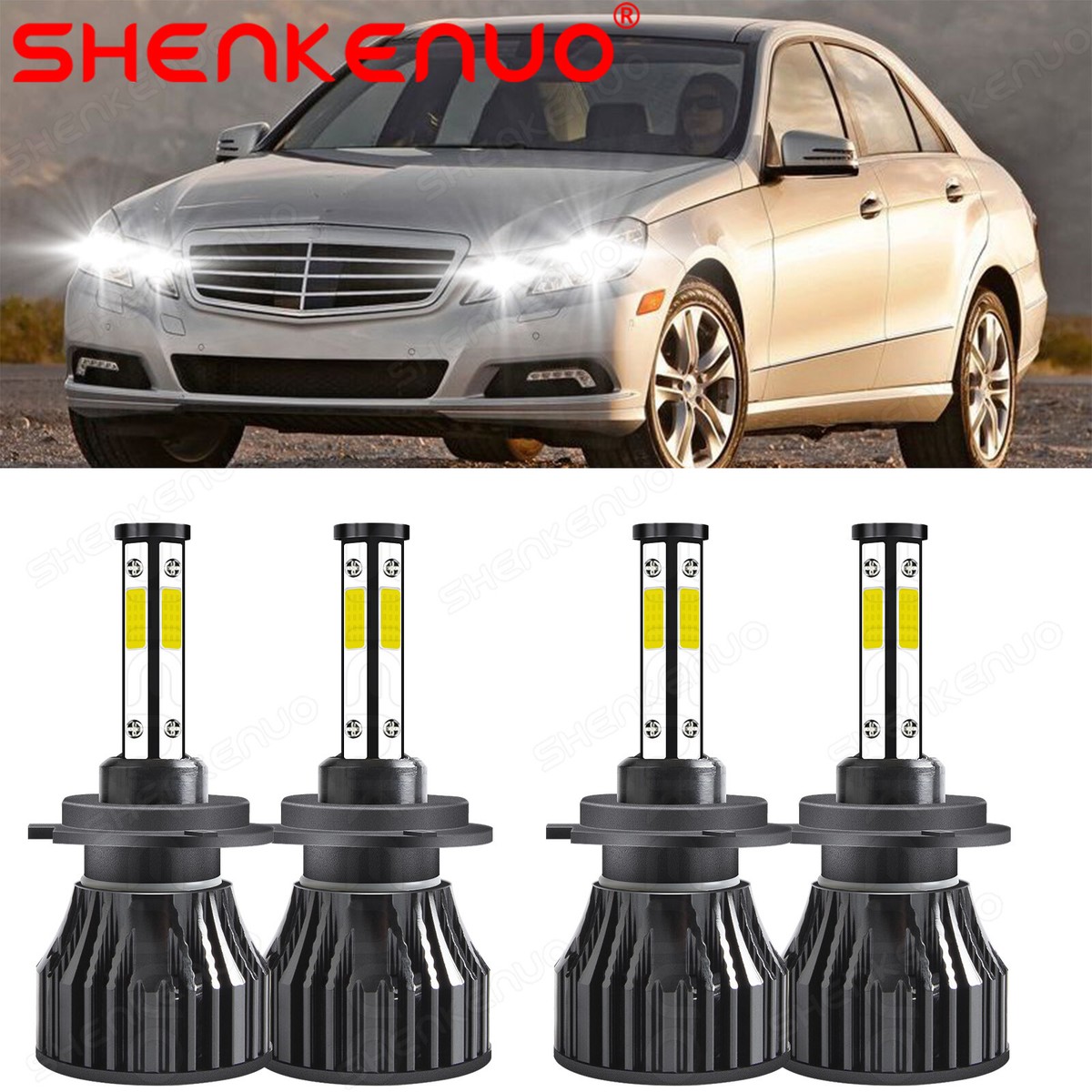 ベンツE350ヘッドライトユニット For Mercedes Benz E350 2006-2013 4X LED Headlight Kit High/Low