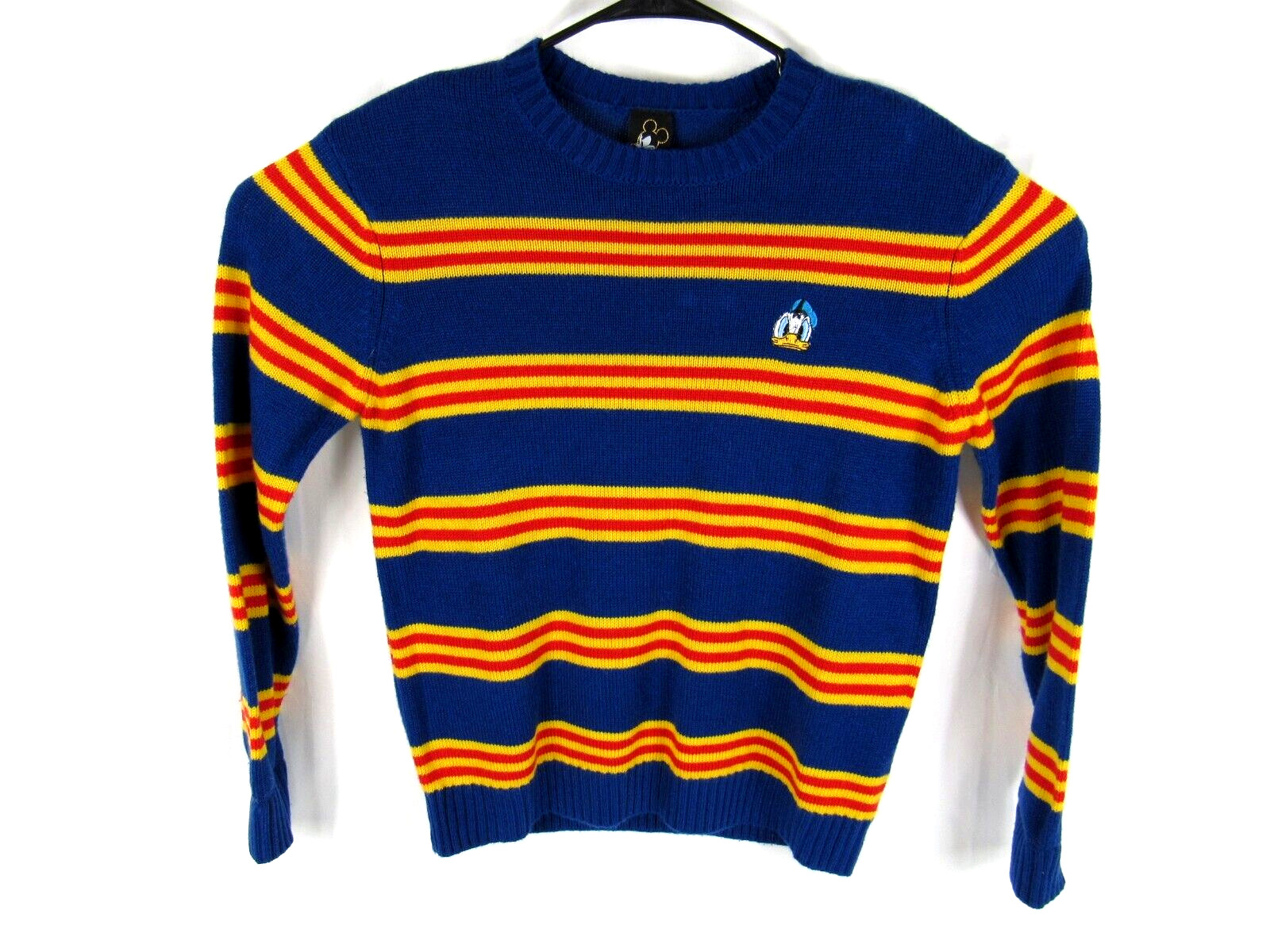 Disney X Forever 21 Sweater Mens Medium Daffy Duck Stripes Mickey