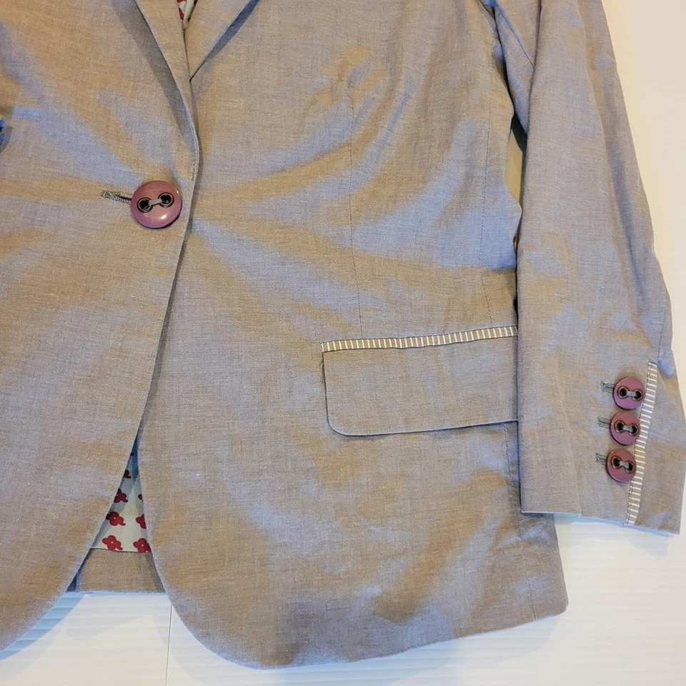 Женский легкий блейзер Marc Jacobs на одной пуговице в полоску - Изображение 4 из 4