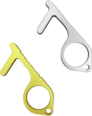 No Touch Door Opener, Non-Contact Touchless Key Tool with Keychain Compatibility