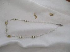 NAPIER  two tone  NECKLACE  and matching earrings set jewelry