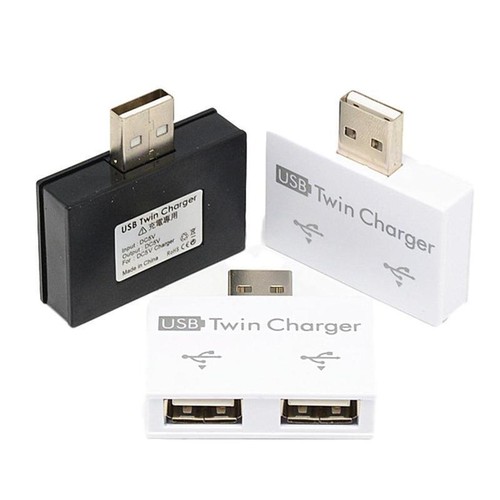 1-to-2 Port USB 2.0 Male USB Dual Splitter Hub Cord Adapter Converter