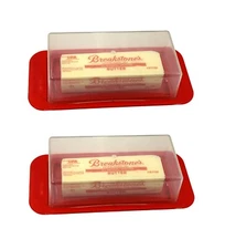 2 Pack Butter Dish With Cover & Handles Fits Both Elgin East Coast & West Coast 