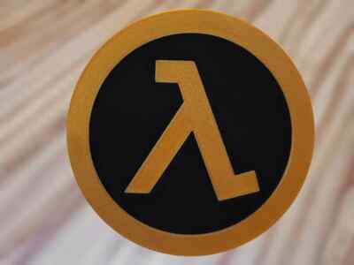 Kunststoff Half-Life Tasse Untersetzer - Ikonisches Lambda Logo Getränkematte