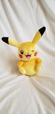 Tomy Pokemon PIKACHU Winking Plush Yellow Stuffed Doll Nintendo
