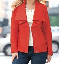 Women's Winter Fall Light Weight 100% Genuine Leather Jacket Coat Plus 22w 2x