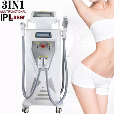 3IN1 OPT RF IPL Tätowierung& Haarentfernung ND YAG Laser Hautverjüngung Maschine