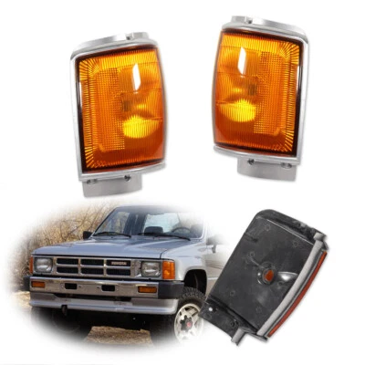 2PCS Amber Front Bumper Corner Lights For Toyota Pickup & 4Runner 1984 1985 1986 - Image 1 of 4