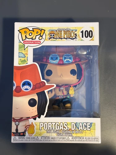 One Piece Portgas D. Ace Funko Pop! Vinyl Figure #100 W/ Protector