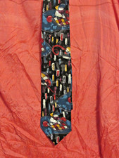 vtg Lorenzo Selini made in USA 4.0" w jewel tones 59" L