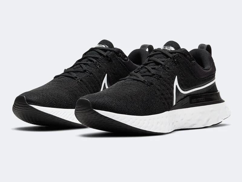 Nike React Infinity Run FK 2 Black White Womens US 8 Running Shoes New