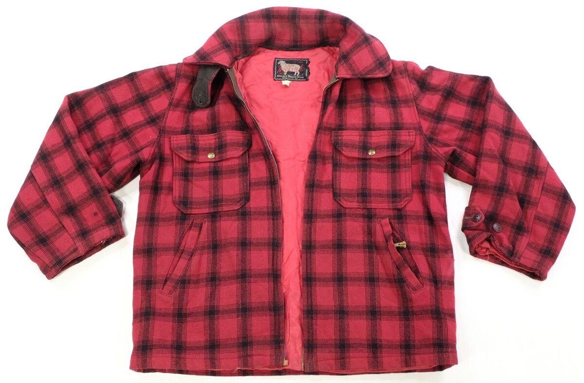 Rare VTG WOOLRICH Buffalo Plaid Full Zip Mackinaw Jacket 50s Rare VTG WOOLRICH Buffalo Plaid Full Zip Mackinaw Jacket 50s