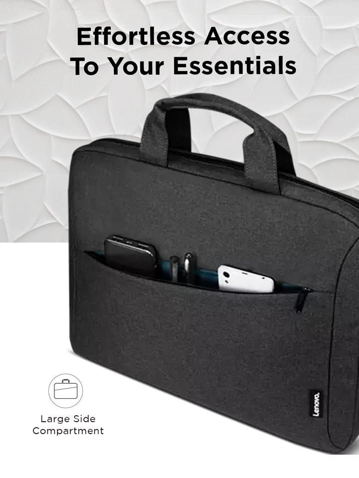 Lenovo T210 15.6 Inch Black Laptop Messenger Bag Water Repellent Design - Image 4 of 4