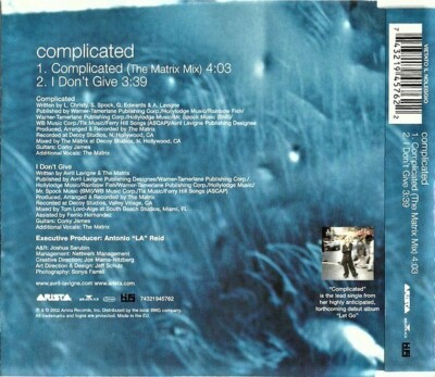 AVRIL LAVIGNE - Complicated CD singolo Italy M/M new not sealed | eBay