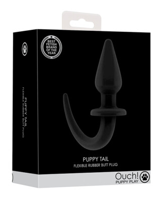 Shots Ouch Puppy Play Tail Plug - Black