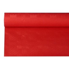 8m x 1,2m Papiertischdecke Damasttischdecke rot