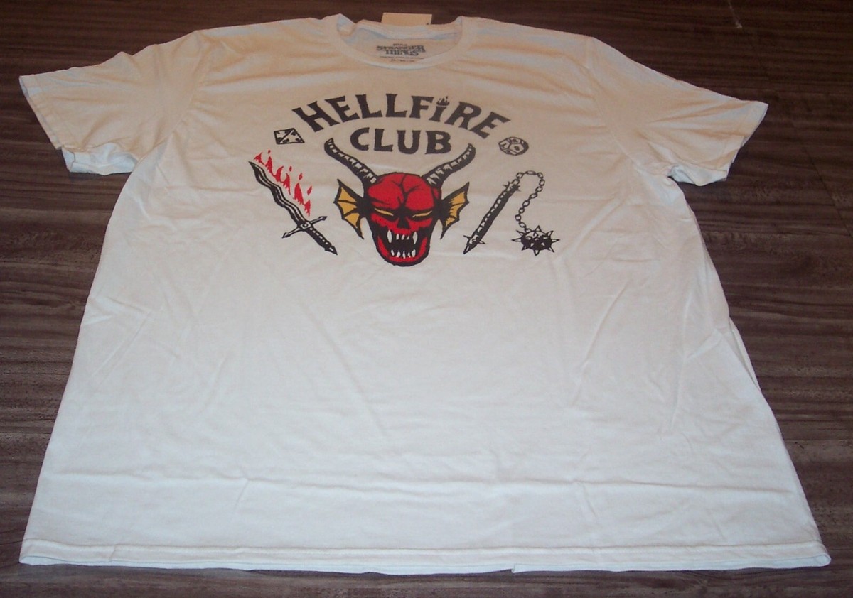 STRANGER THINGS HELLFIRE CLUB T-Shirt Netflix MENS XL NEW w STRANGER THINGS HELLFIRE CLUB T-Shirt Netflix MENS XL NEW w