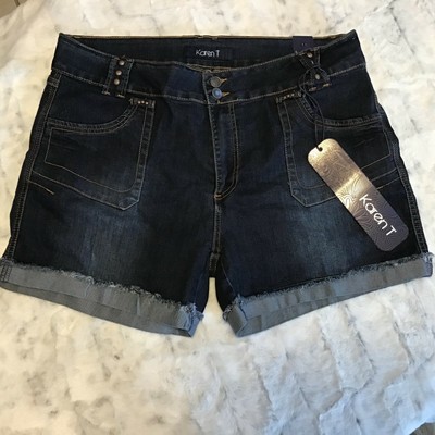 Black Denim Shorts Size 22 Online 