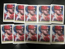 2020 Topps Paul Jennis Art Within The Game #12 Mike Trout 10 card