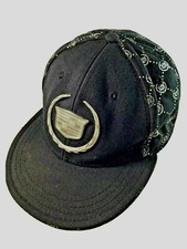 Bioworld Cadillac Hat Cap Chrome Metal Logo Black Size Medium