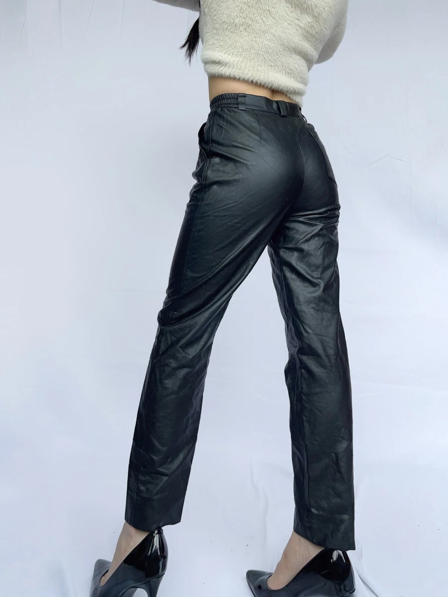 Best black leather pants store