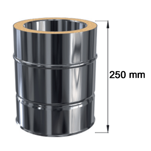 Edelstahl Kaminrohr Rauchrohr Ofenrohr DW 120 mm doppelwandig 30 mm Isolierung - Bild 6 von 57