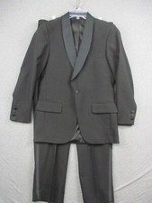 Vintage Lord West Tuxedo Suit Black 36 2 Piece Wool Made in USA EUC