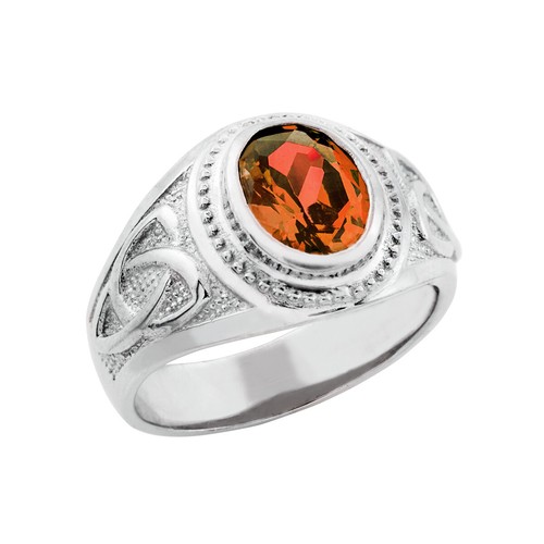 Sterling Silver Celtic Birthstone Ring (all 12 months) - Picture 7 of 18