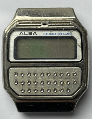Vintage Uhr Seiko Alba Y739A Alarm Rechner (Funktioniert Nicht)