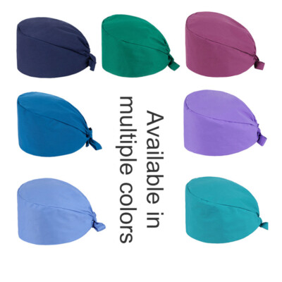 Unisex Surgical Scrub Cap Hat Women Men Hospital Doctor Nurses