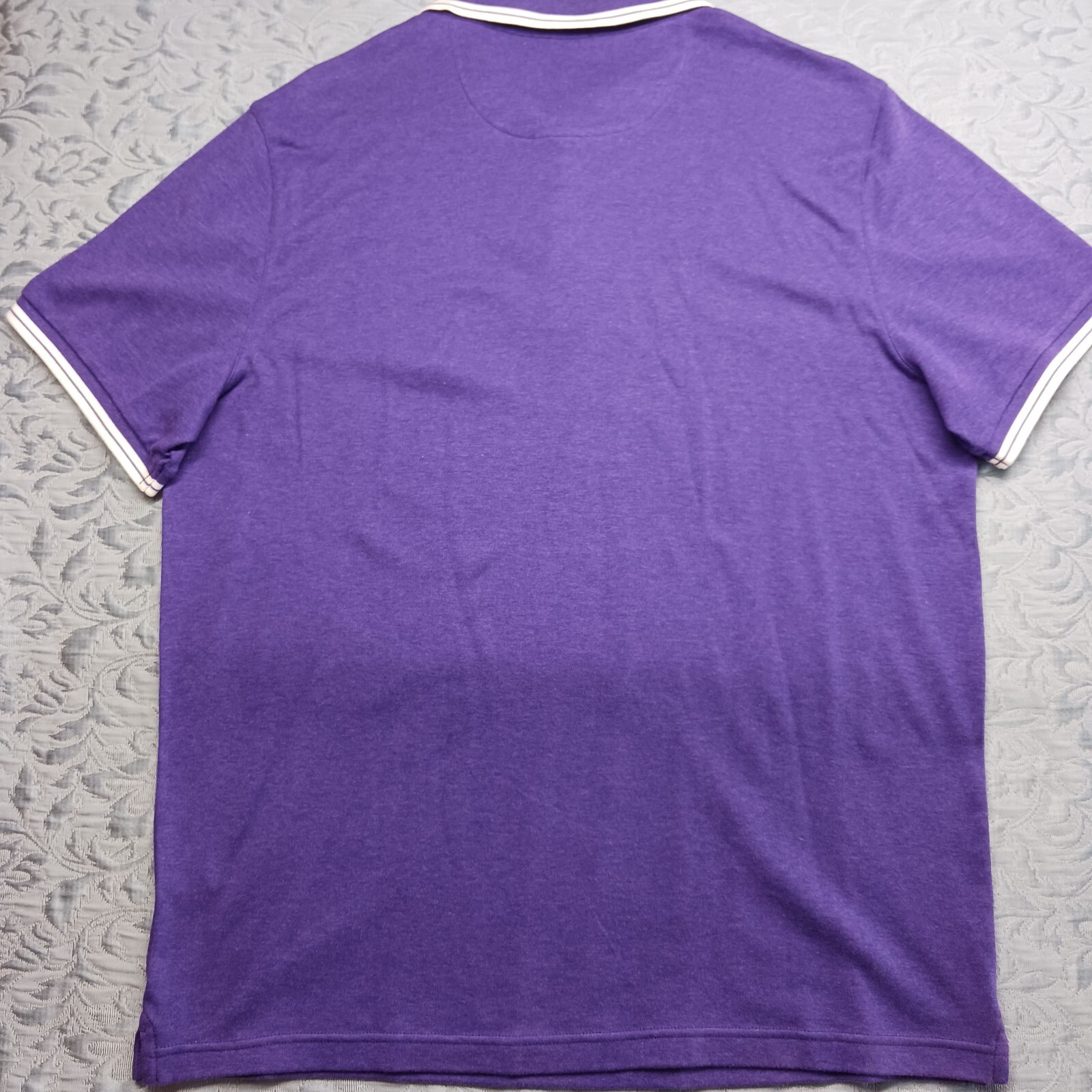 Michael Kors MK Shirt Greenwich Liquid Cotton Purple Polo Mens Size Large thumbnail 3