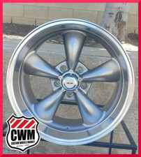 17x8 Inch Gray Wheels Rims Torq Style For C3 Corvette 68-82 Deep Dish Big Lip