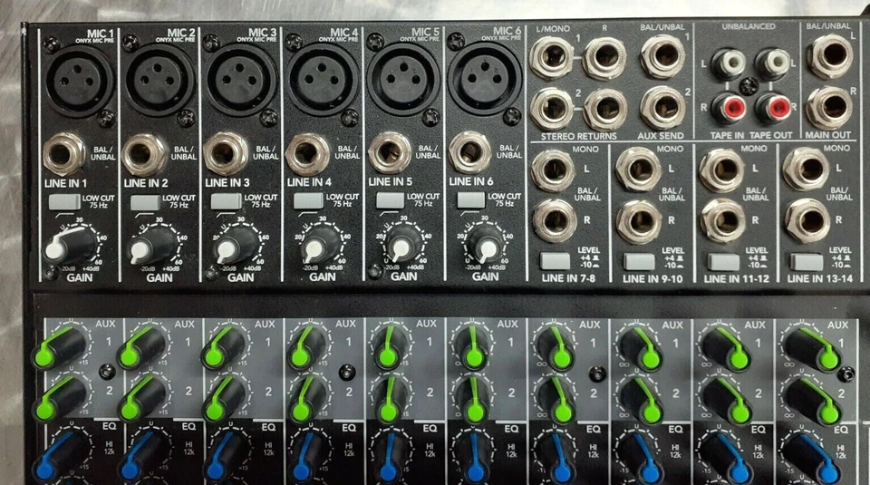 Mackie ONYX 1402VLZ4 TESTED 14-channel Compact Analog Low-Noise Mixer 6 Preamps - Image 2 of 4