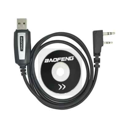 USB Programming Cable & Software CD For Baofeng UV-5R BF-888S Two-way Radios NEW