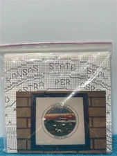 BRENDA'S KREATIONS Counted Cross Stitch Chart Pack with Floss KANSAS STATE SEAL