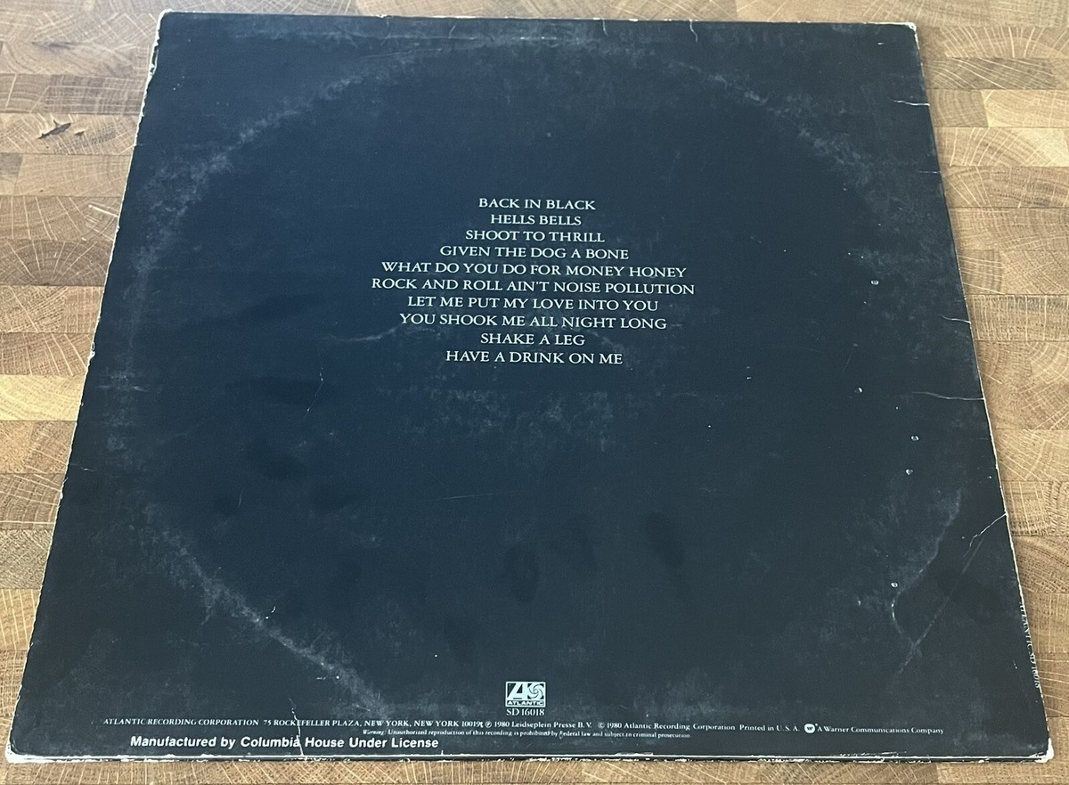 AC／DC 『Back in Black 』　名盤LPレコード ‼️ AC/DC - Back In Black Black/White Blend Vinyl LP – Sony