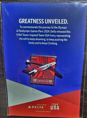 #ad Delta Air Lines Team USA Paris 2024 Olympics Airplane Livery Collectible Pin $14.99
