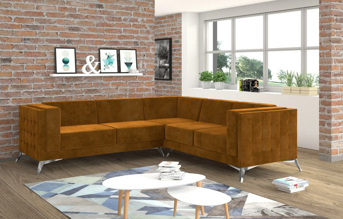 Modern Designer Corner Sofa L Shape Big Size Furniture Upholstery
