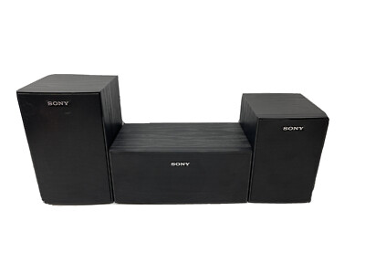 SONY 3-Piece Surround Sound Speaker System SS-CNP900 W/ Cables TESTED!
