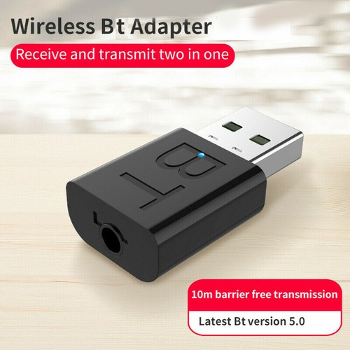 2 in1 USB Blue-tooth 5.0 Transmitter Receiver AUX Audio Adapter for TV/PC/Car MU - Picture 3 of 9