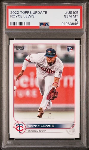 2022 TOPPS UPDATE #US105 ROYCE LEWIS ROOKIE RC PSA 10