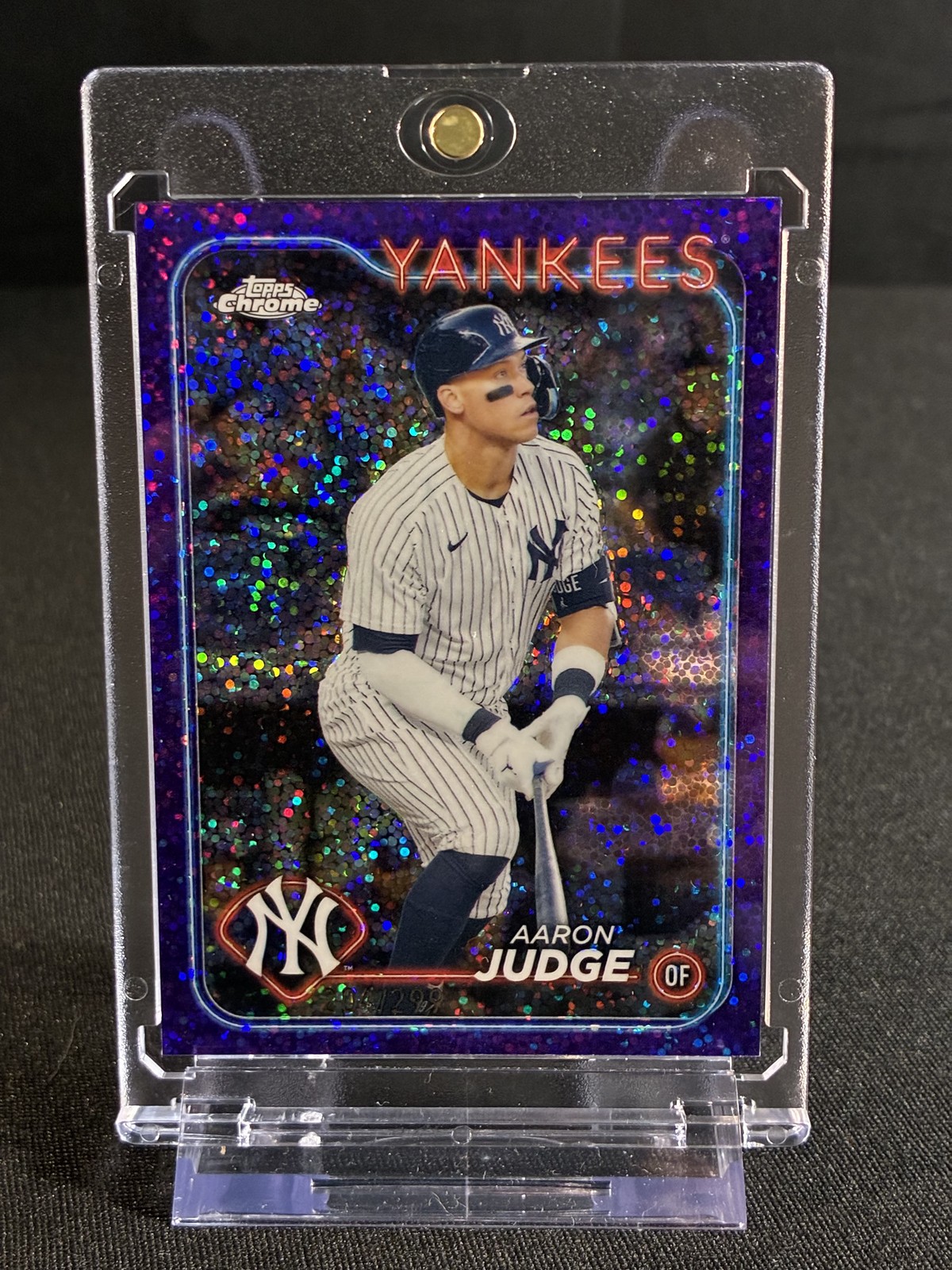 2024 Topps Chrome #50 Aaron Judge Purple Speckle Refractors #/299