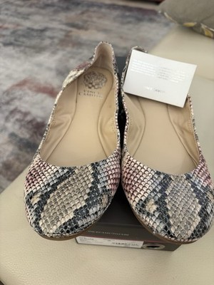 Vince Camuto Leather ETHEDA BALLET FLAT - Colorful Snakeskin Size 9M