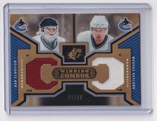 2005-06 SPx Winning Combos Gold Dan Cloutier/Markus Naslund Jersey 2 colors